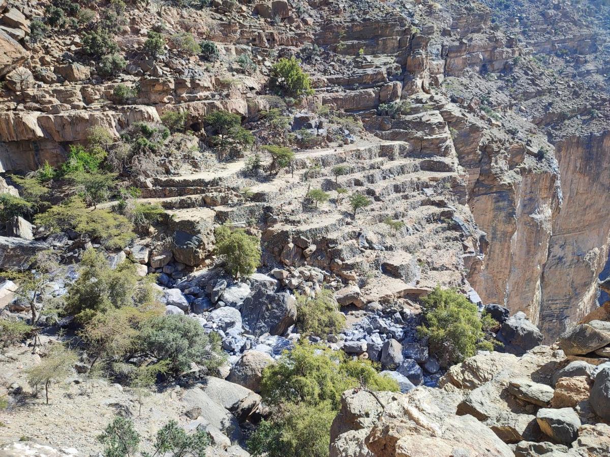 Stone rest house jebel shams Al Ḩamrāʼ Buitenkant foto